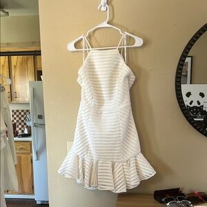 Bardot White Pleated Halter Sundress